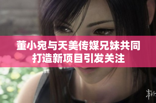 董小宛与天美传媒兄妹共同打造新项目引发关注