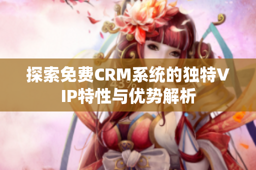 探索免费CRM系统的独特VIP特性与优势解析