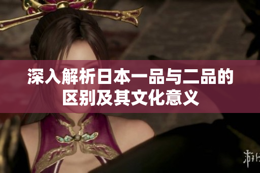 深入解析日本一品与二品的区别及其文化意义
