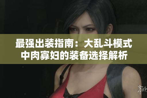 最强出装指南：大乱斗模式中肉寡妇的装备选择解析