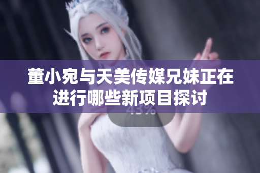 董小宛与天美传媒兄妹正在进行哪些新项目探讨