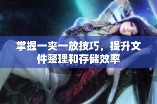 掌握一夹一放技巧，提升文件整理和存储效率