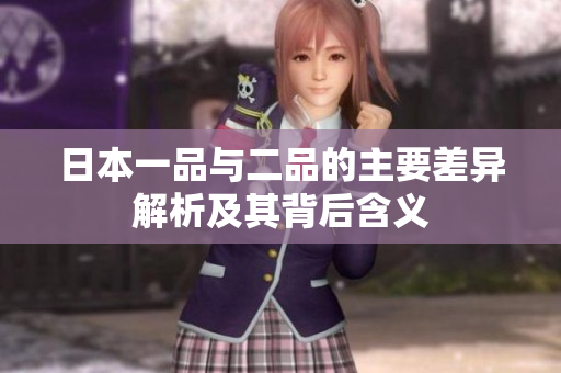 日本一品与二品的主要差异解析及其背后含义