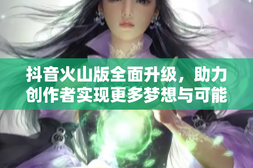 抖音火山版全面升级，助力创作者实现更多梦想与可能