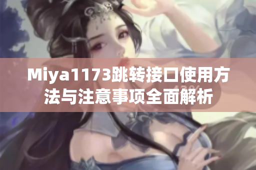 Miya1173跳转接口使用方法与注意事项全面解析