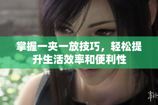 掌握一夹一放技巧，轻松提升生活效率和便利性