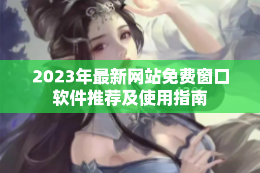 2023年最新网站免费窗口软件推荐及使用指南