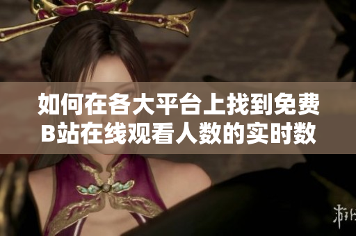 如何在各大平台上找到免费B站在线观看人数的实时数据