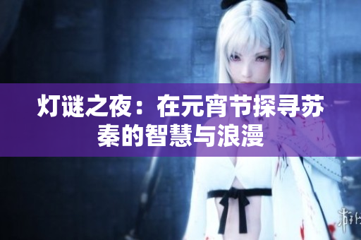灯谜之夜：在元宵节探寻苏秦的智慧与浪漫