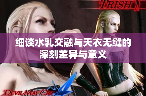 细谈水乳交融与天衣无缝的深刻差异与意义