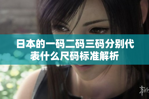 日本的一码二码三码分别代表什么尺码标准解析