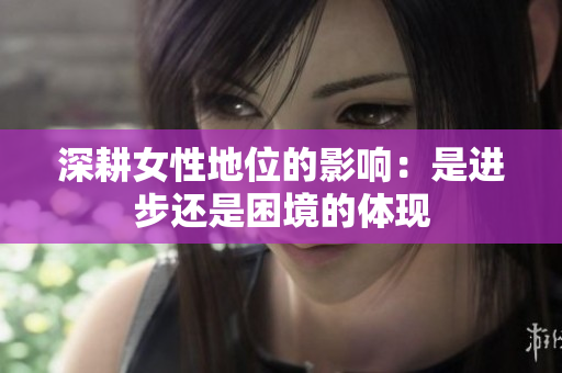 深耕女性地位的影响：是进步还是困境的体现