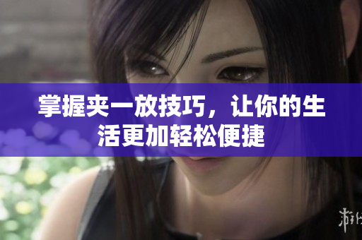 掌握夹一放技巧，让你的生活更加轻松便捷