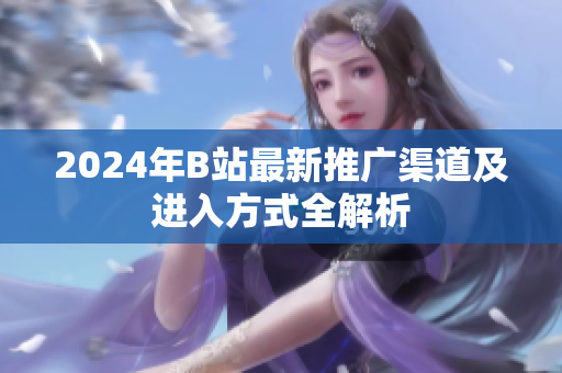 2024年B站最新推广渠道及进入方式全解析
