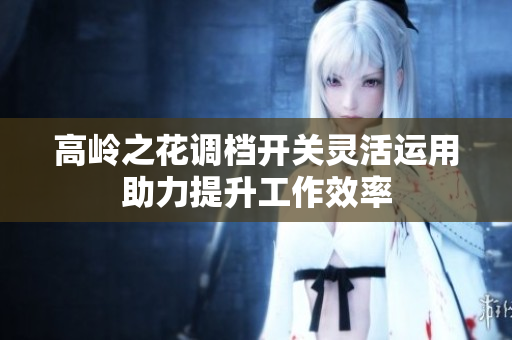 高岭之花调档开关灵活运用助力提升工作效率