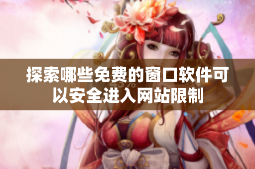 探索哪些免费的窗口软件可以安全进入网站限制